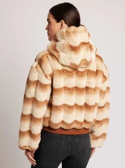 Store Amber Reversible Faux Fur Hoodie Women Puffers & Coats