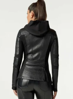 New Asym Hooded Moto Women Motos