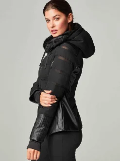 Cheap Asym Moto Puffer Women Puffers & Coats