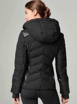 Cheap Asym Moto Puffer Women Puffers & Coats