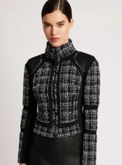 Online Boucle Moto Mesh Jacket Women Motos