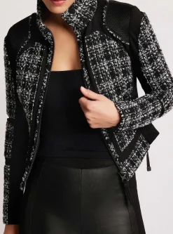 Online Boucle Moto Mesh Jacket Women Motos