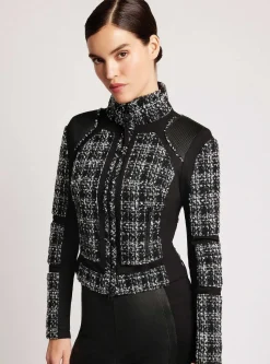 Online Boucle Moto Mesh Jacket Women Motos