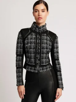 Online Boucle Moto Mesh Jacket Women Motos