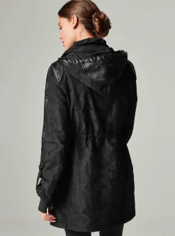 Discount Camo Anorak - Black Women Jackets & Anoraks