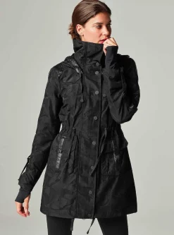 Discount Camo Anorak - Black Women Jackets & Anoraks