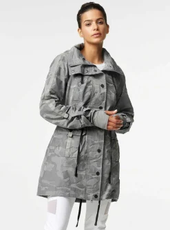 Fashion Camo Anorak - Medium Gray Sharkskin Women Jackets & Anoraks