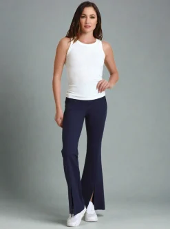 Best Sale Cara Split Hem Pant Women Naval Blue