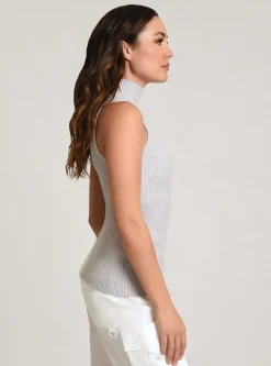 Online Charlotte Mock Neck Tank Women Cranberry