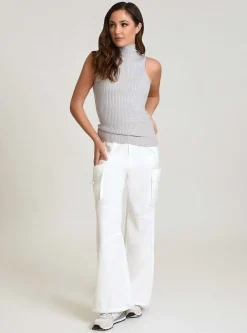 Online Charlotte Mock Neck Tank Women Cranberry