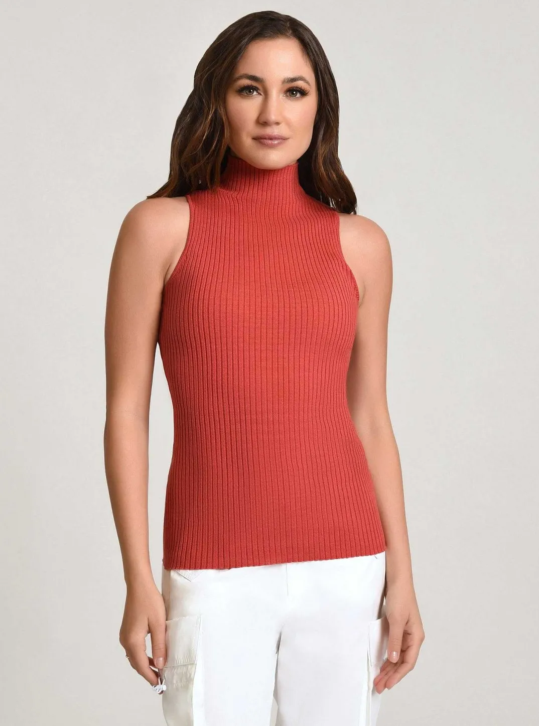 Outlet Charlotte Mock Neck Tank Women Tops