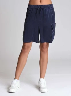 Shop Chelsea Silk Bermuda Short Women Olive