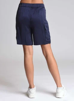 Shop Chelsea Silk Bermuda Short Women Olive