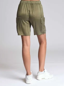 Cheap Chelsea Silk Bermuda Short Women Naval Blue