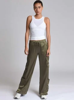 Cheap Chelsea Silk Wide Leg Pant Women Naval Blue