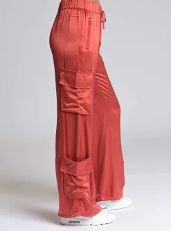 Cheap Chelsea Silk Wide Leg Pant Women Naval Blue