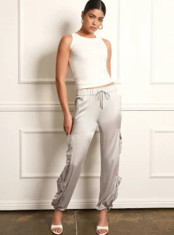 Fashion Chelsea Silk Wide Leg Pant Women Bottoms