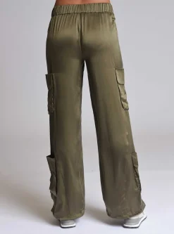 Hot Chelsea Silk Wide Leg Pant Women Cranberry