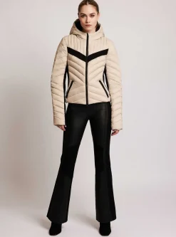 Clearance Chevron Stripe Down Filled Puffer Jacket Women Puffers & Coats