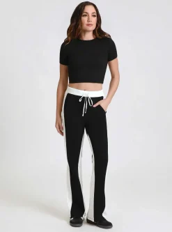 Outlet Color Blocked Wide Leg Pant Women Bottoms