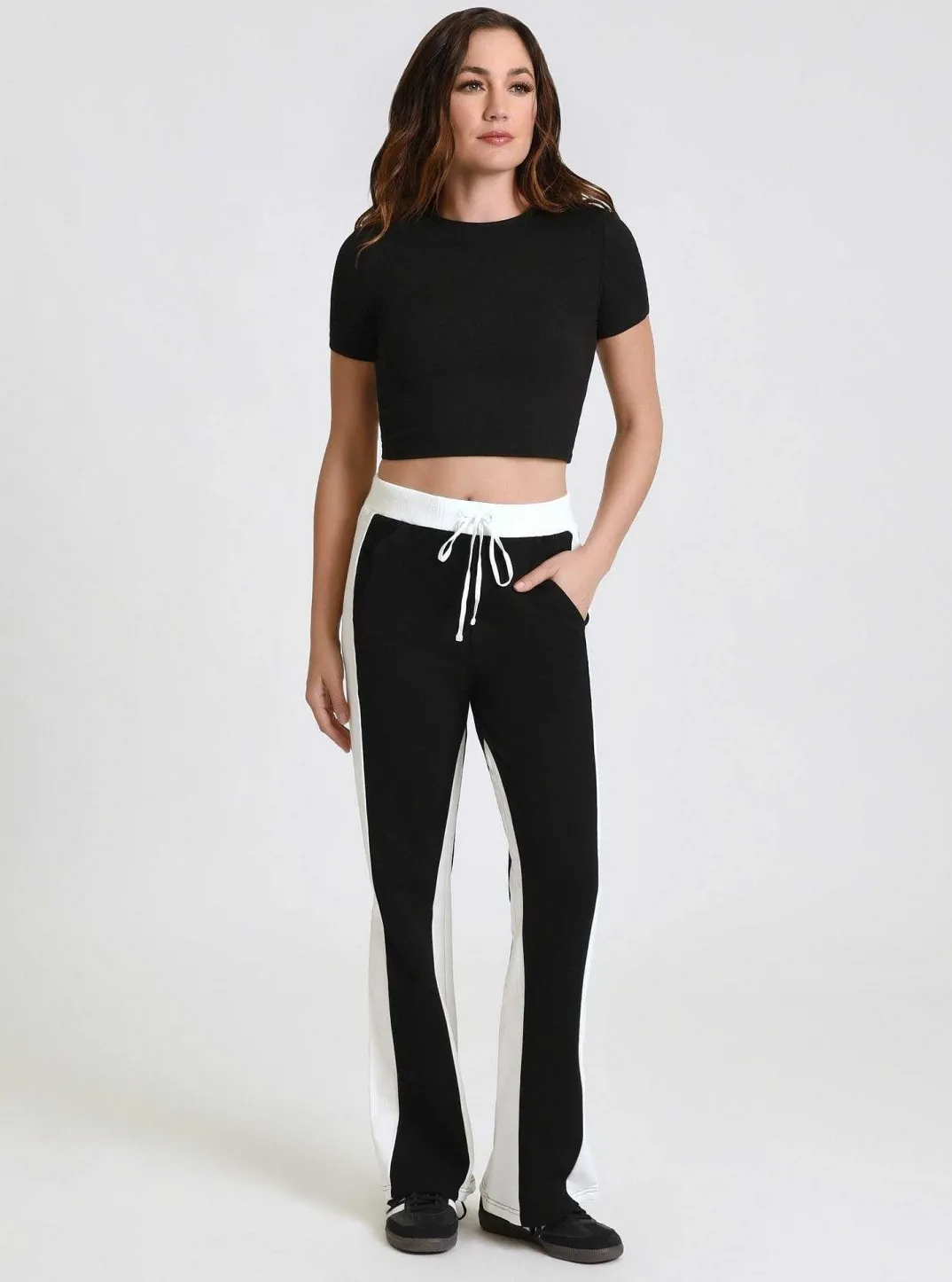 Outlet Color Blocked Wide Leg Pant Women Bottoms