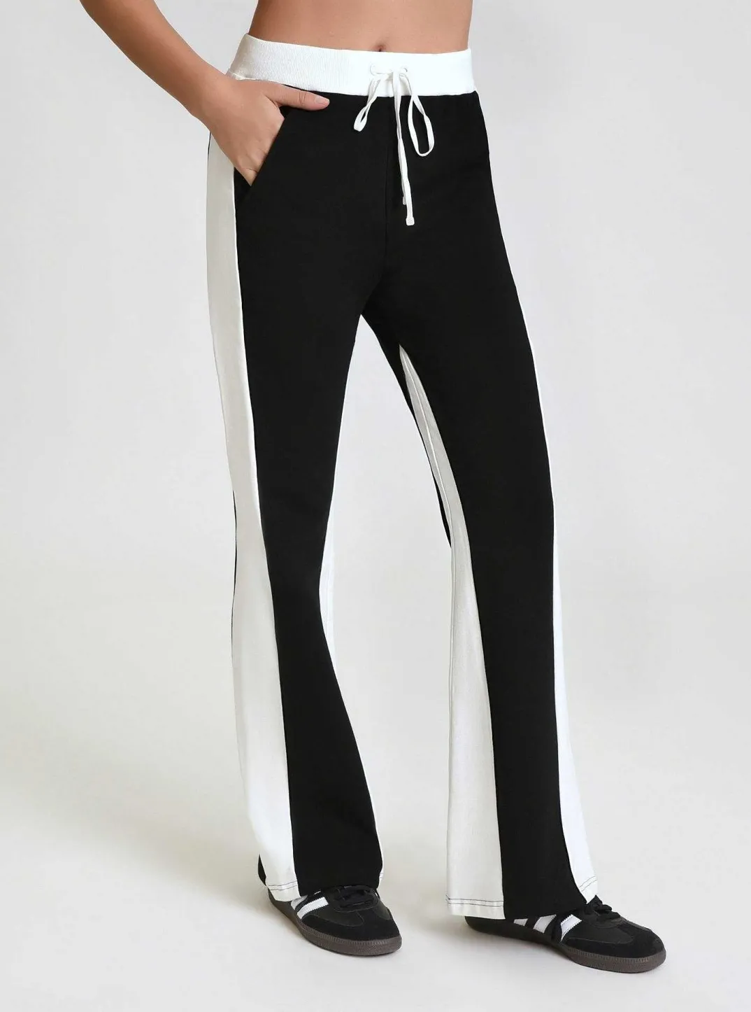 Outlet Color Blocked Wide Leg Pant Women Bottoms