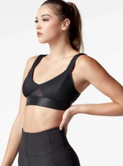 Sale Directional Rib Bra Women Tops