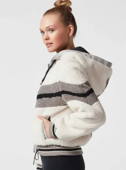Shop Faux Shearling Hoody Women Puffers & Coats