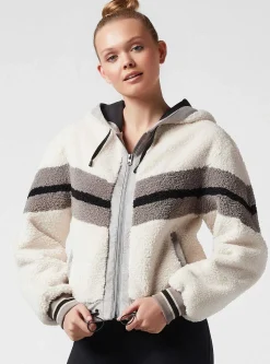 Shop Faux Shearling Hoody Women Puffers & Coats