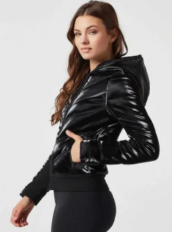 Fashion Freestyle Mesh Inset Puffer - Down Filled Women Puffers & Coats
