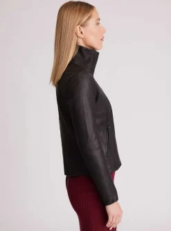 Cheap Funnel Neck Moto Jacket Women Motos