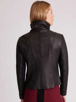 Cheap Funnel Neck Moto Jacket Women Motos