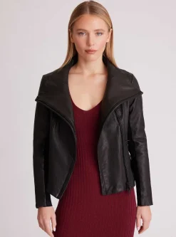 Cheap Funnel Neck Moto Jacket Women Motos