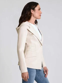 Fashion Gayatri Hooded Blazer Women Naval Blue