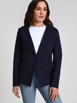 Fashion Gayatri Hooded Blazer Women Naval Blue
