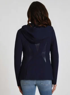 Fashion Gayatri Hooded Blazer Women Naval Blue