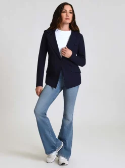 Fashion Gayatri Hooded Blazer Women Naval Blue