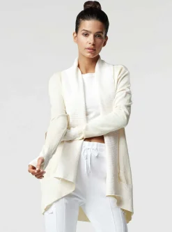 Outlet Huntress Drape Front Cardigan Women Mellow Yellow