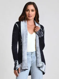 Shop Huntress Drape Front Cardigan Women Naval Blue