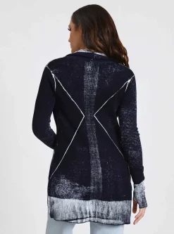 Shop Huntress Drape Front Cardigan Women Naval Blue