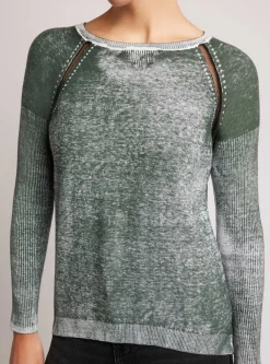 Outlet Huntress Mesh Boyfriend Sweater Women Tops