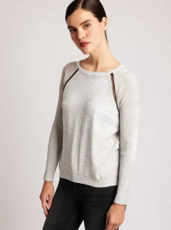 Outlet Huntress Mesh Boyfriend Sweater Women Tops