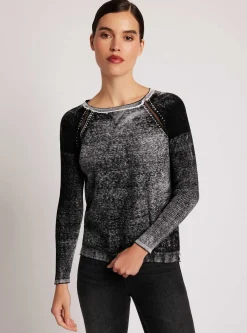 Outlet Huntress Mesh Boyfriend Sweater Women Tops