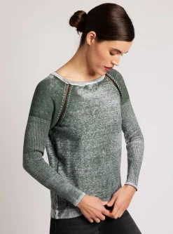 Outlet Huntress Mesh Boyfriend Sweater Women Tops