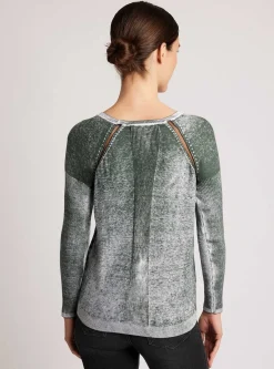 Outlet Huntress Mesh Boyfriend Sweater Women Tops