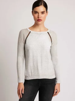 New Huntress Mesh Boyfriend Sweater Women Sweaters