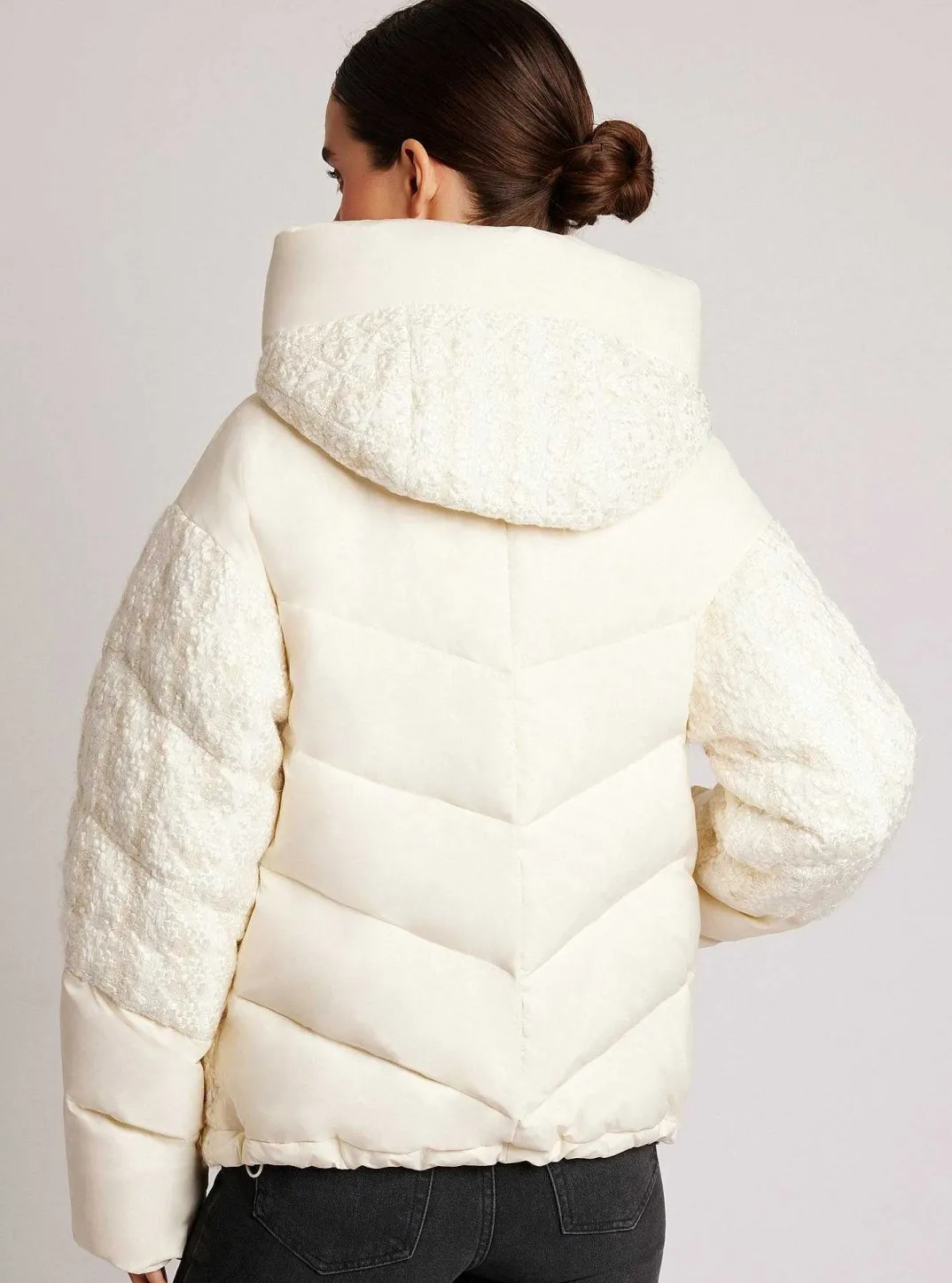 Cheap Irina Boucle Puffer Gold Trims Down Filled Women Puffers & Coats