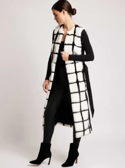 Sale Katerina Faux Fur Sleeveless Maxi Vest Women Puffers & Coats