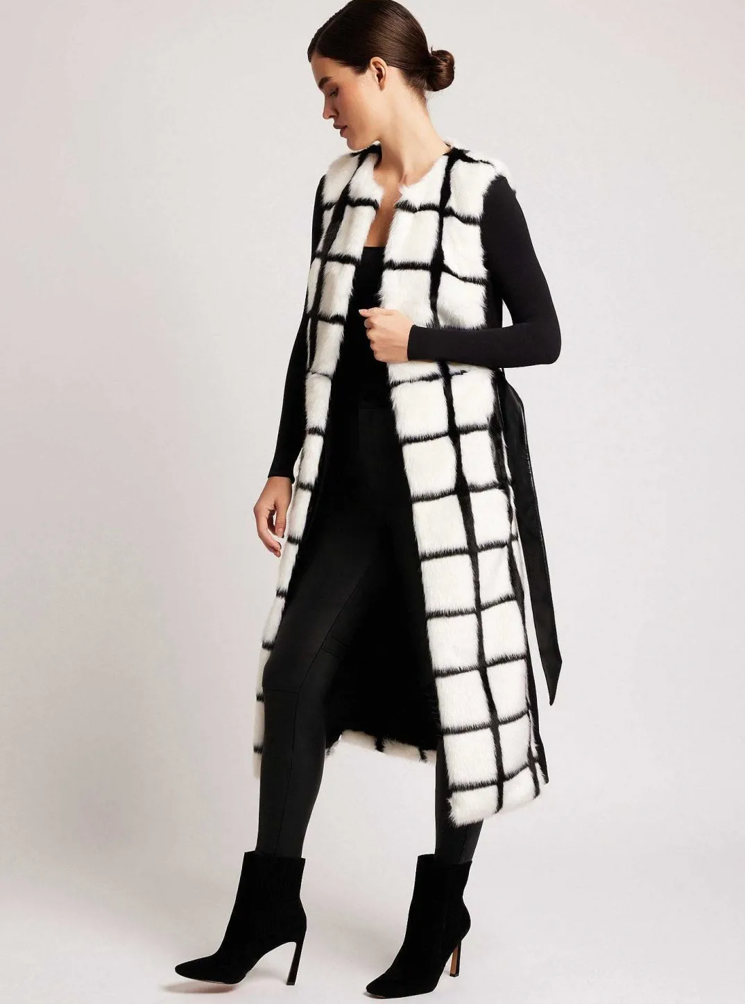 Sale Katerina Faux Fur Sleeveless Maxi Vest Women Puffers & Coats