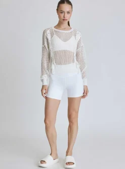 Store Lace Up Sweatshirt Women Tops